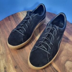 Puma Basket Classic Winterized Sneaker Black Suede Gum Men's 6.5 Women's 8-8.5